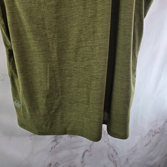 REI Co Op Shirt Womens XL Green Tech Short Sleeve Active Pursuits Hiking Stripe - Picture 7 of 9